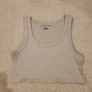 cropped white tank top